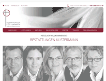 Tablet Screenshot of bestattungen-kuestermann.de